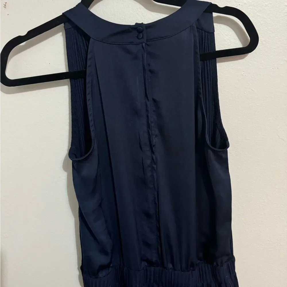 Anthropologie Navy Blue Sleeveless Jumpsuit - Picture 3 of 3
